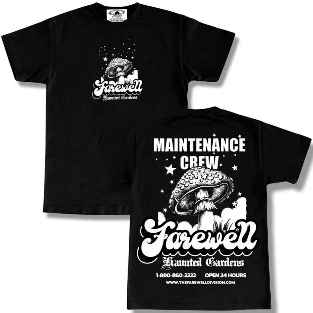 FAREWELL DIVISION T-Shirt Limited Haunted Gardens‎ Mushroom Crew Psychedelic XL